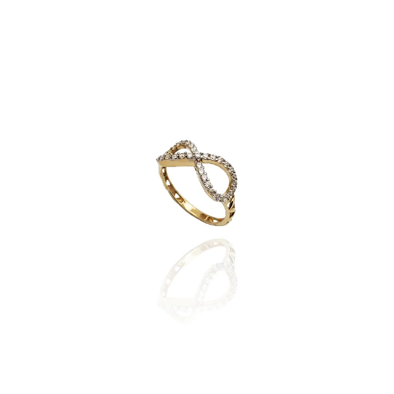 Elegant Rose Gold Rings For Chic Fashion-Infinity CZ Ring (14K)