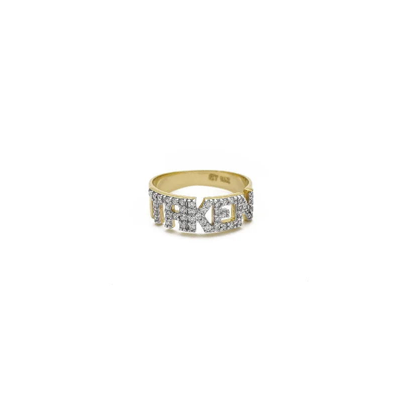 Personalized Name Rings For Custom Jewelry-'TAKEN' Wording Ring (14K)