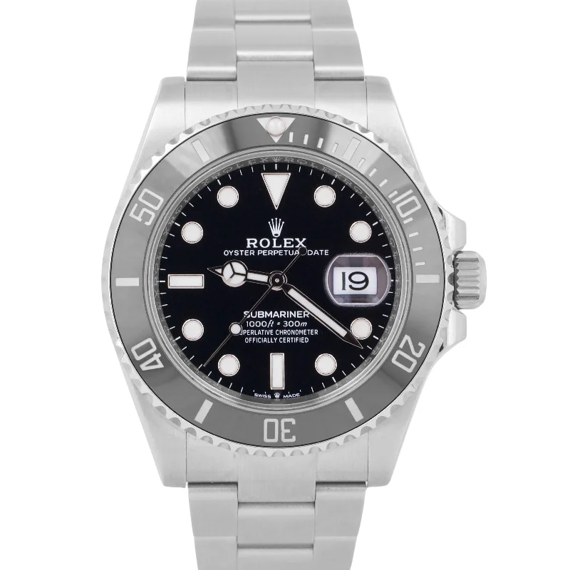 Luxury Fashion Watches For Elegant Style-MINT 2023 PAPERS Rolex Submariner Date 41 BLACK Steel 41mm Watch 126610 LN BOX