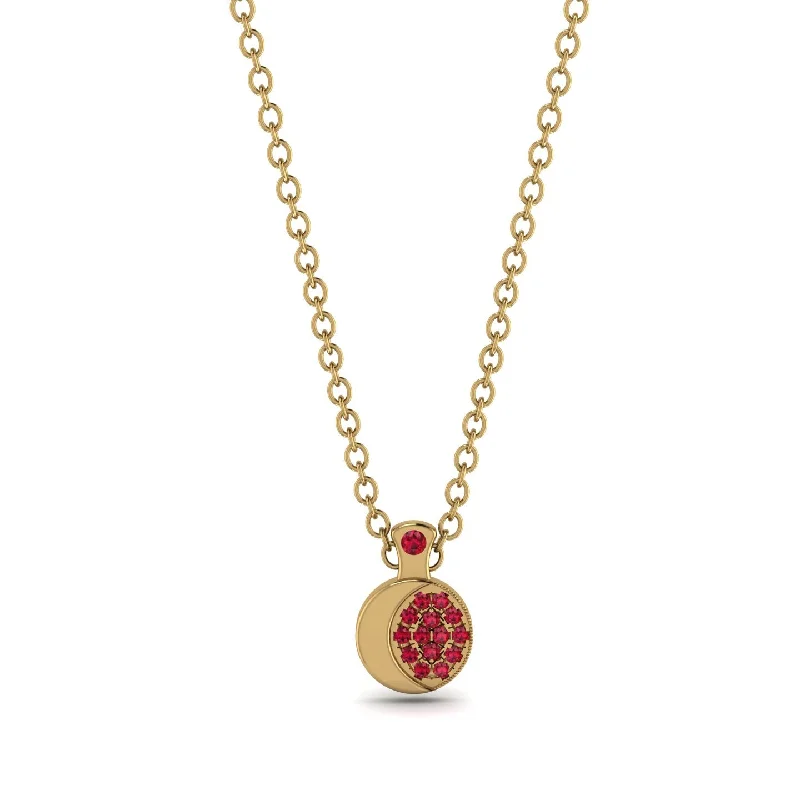 Half Moon Ruby Necklace - Mariana No. 10