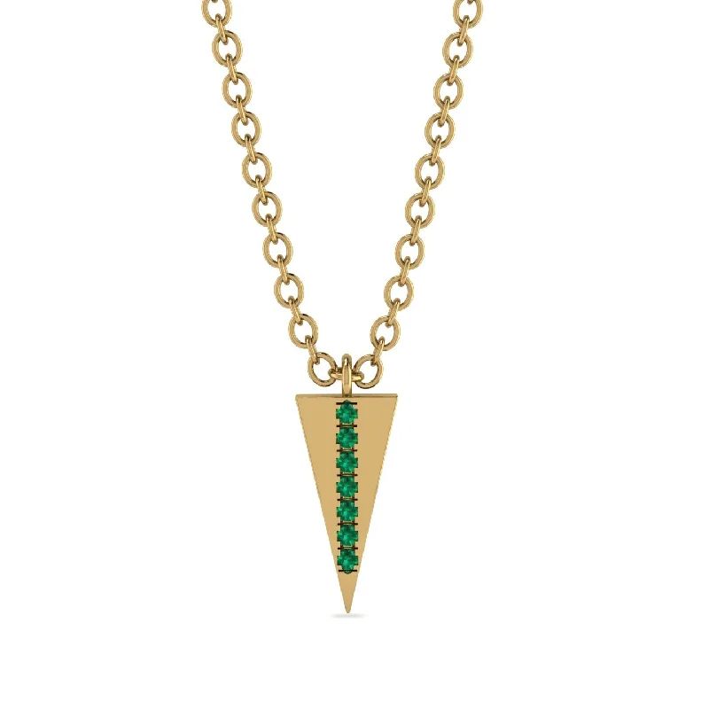 Triangle Emerald Necklace - Brynn No. 4