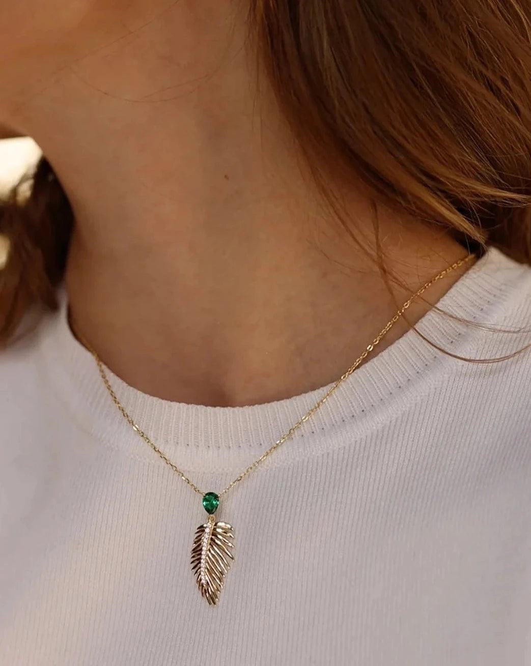 Palma Emerald Stone Necklace