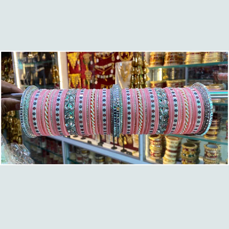 Trendy Handcrafted Bangles For Unique Style-Shagna Acrylic Bridal Bangle Set