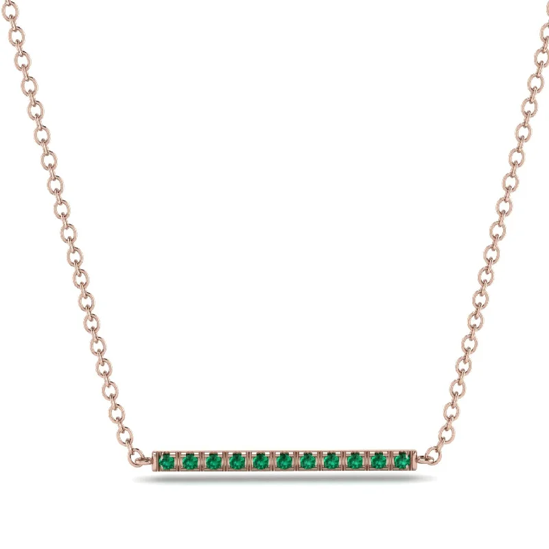 Short Line Emerald Necklace - Elsie No. 5