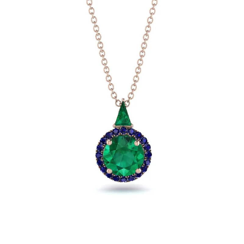 Hidden Halo Emerald Necklace - Joanna No. 65