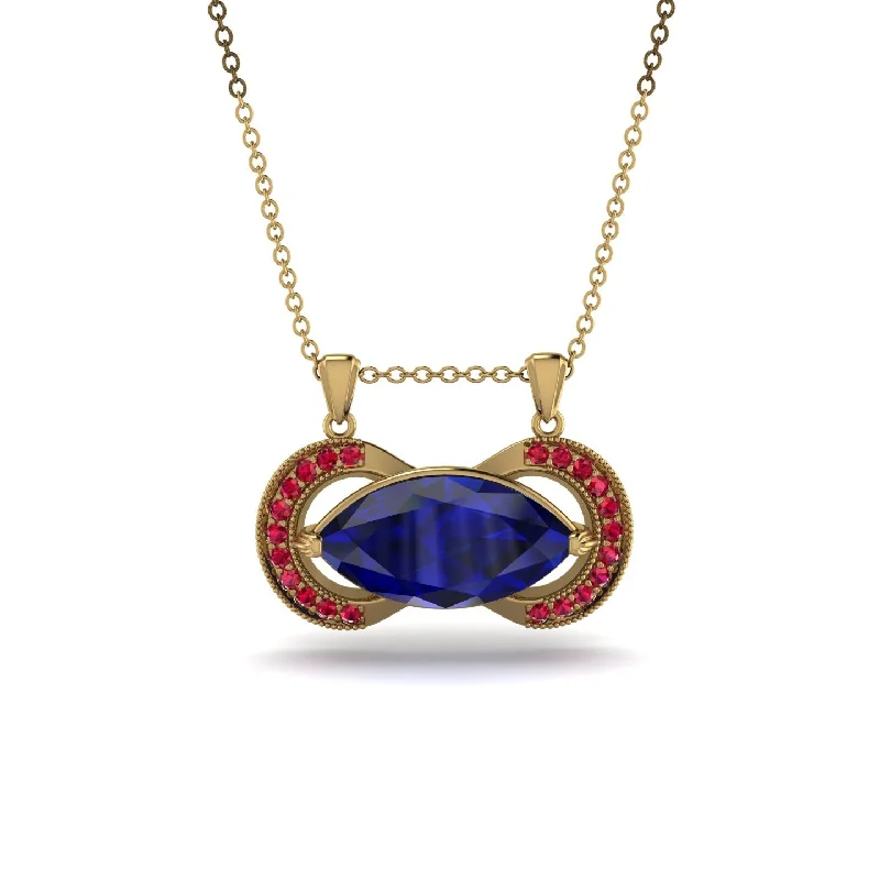 Marquise Vintage Sapphire Necklace - Marley No. 58