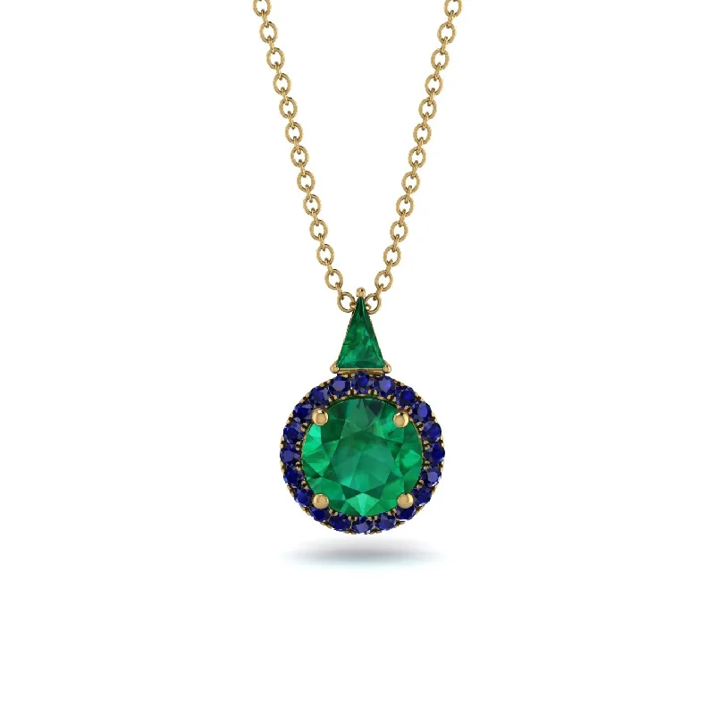 Hidden Halo Emerald Necklace - Joanna No. 64