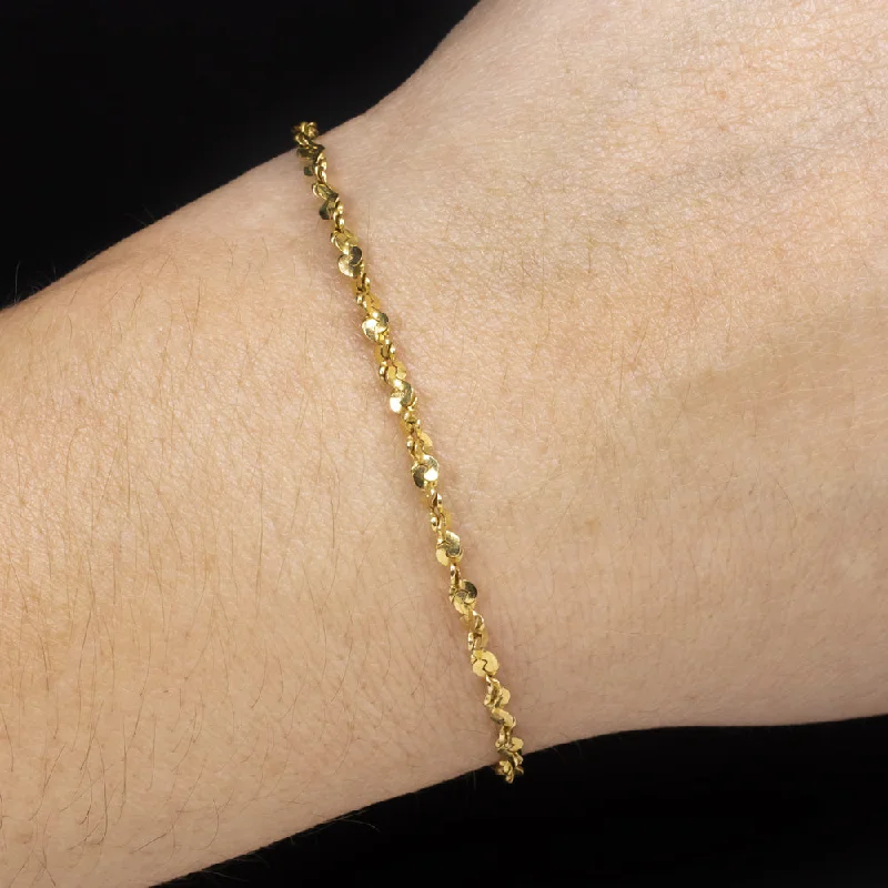 Gorgeous Beaded Bracelets For Everyday Style-SOLID 14k YELLOW GOLD FIGURE 8 S LINK CHAIN BRACELET CLASSIC EVERYDAY JEWELRY