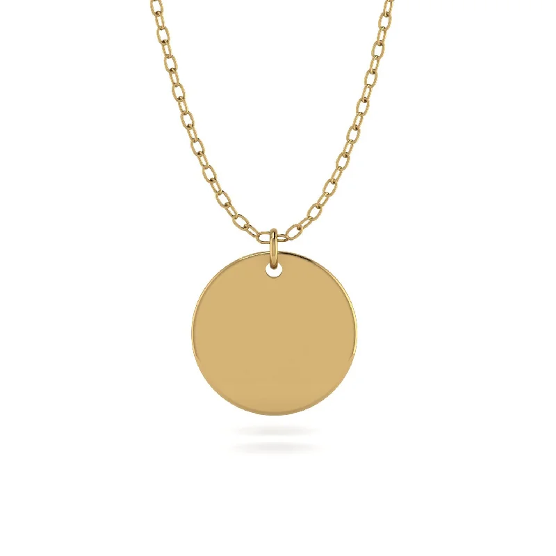 Personalised Gold Round Necklace - Cali No. 1