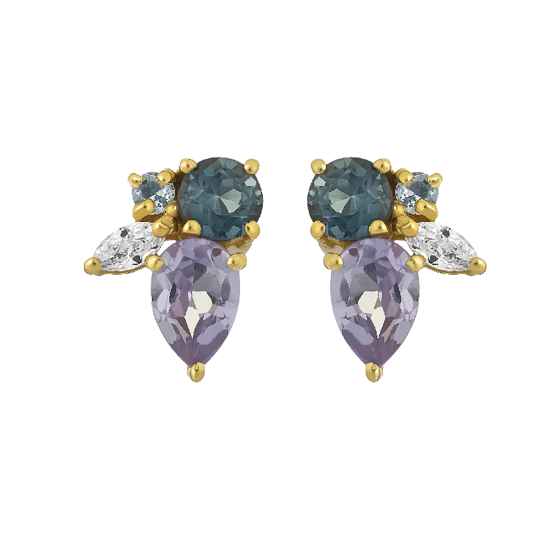 Simple Crystal Earrings For Delicate Style-Tropical Caribbean Studs