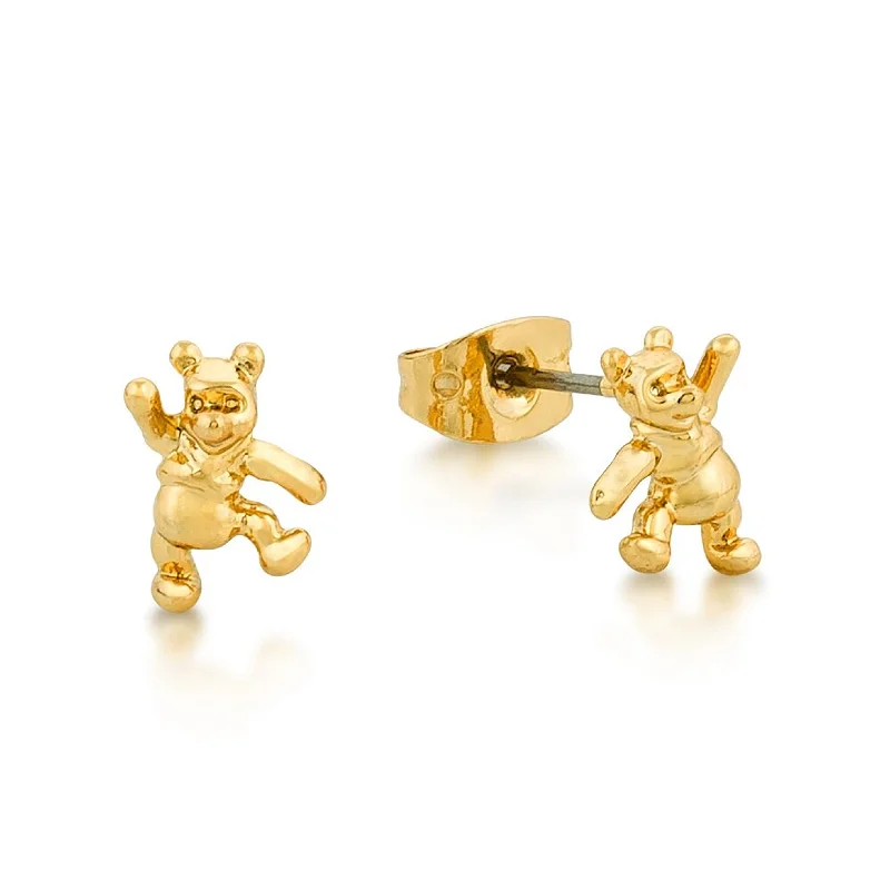 Elegant Long Earrings For Evening Wear-DISNEY Winnie The Pooh Stud Earrings