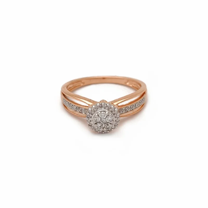 Custom Stackable Rings For Layered Looks-Melded Split Shank Engagement Ring (14K)