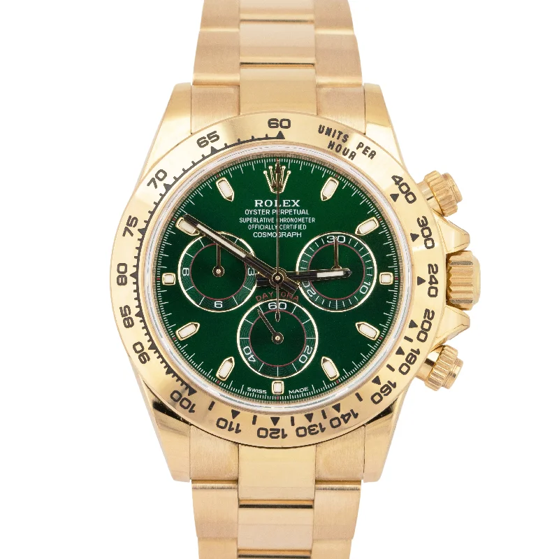 Stylish Digital Watches For Tech Lovers-2021 NEW PAPERS Rolex Daytona Cosmograph GREEN 40mm 18K Yellow Watch 116508 BOX