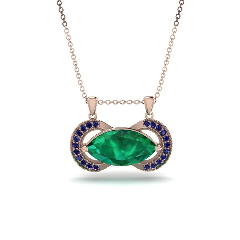 Marquise Vintage Emerald Necklace - Marley No. 65