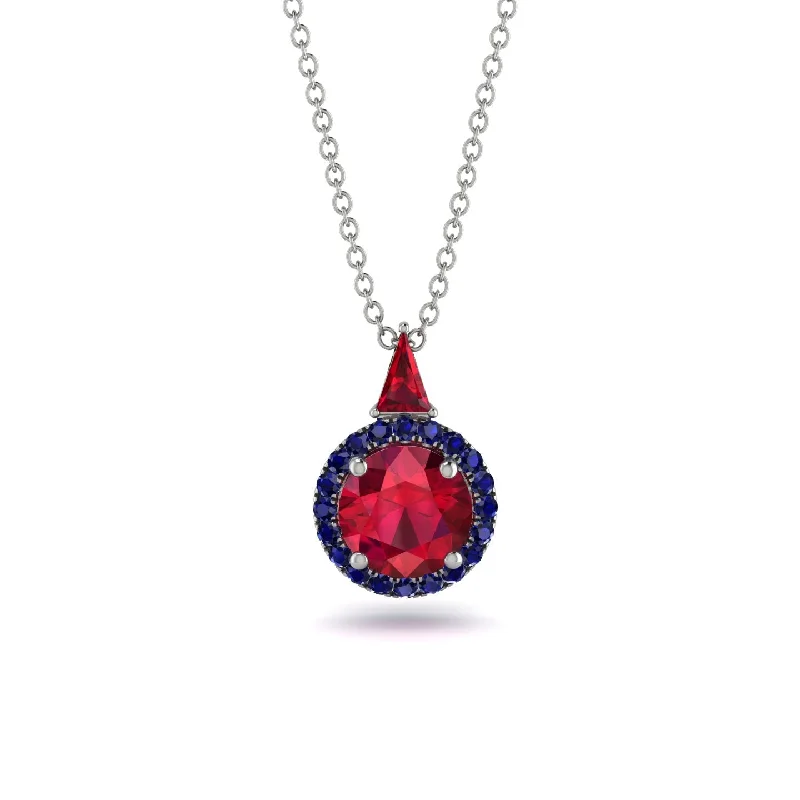 Hidden Halo Ruby Necklace - Joanna No. 72