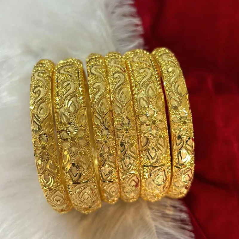 Unique Boho Bangles For Free-Spirited Style-Pari Art Jewellery Forming Gold Bangles Set