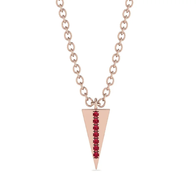 Triangle Ruby Necklace - Brynn No. 11