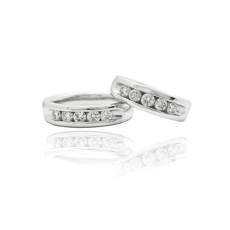 Unique Stackable Rings For Bold Fashion Choices-Diamond Pompeii Wedding Band Ring (14K).