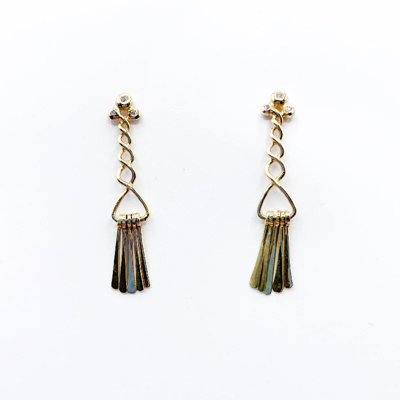 Fancy Earrings For Formal Gatherings-Belly Dancing with Diamonds