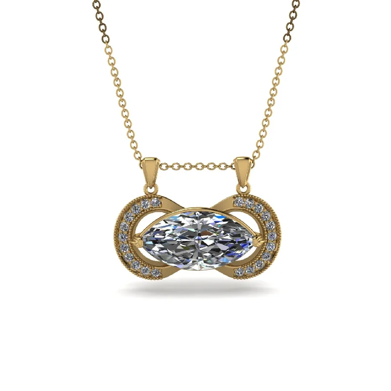 Marquise Vintage Diamond Necklace - Marley No. 1