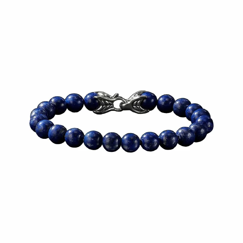 Sparkling Amethyst Bracelets For Bold Glam-Spiritual Bead Bracelet in Polished Lapis Lazuli