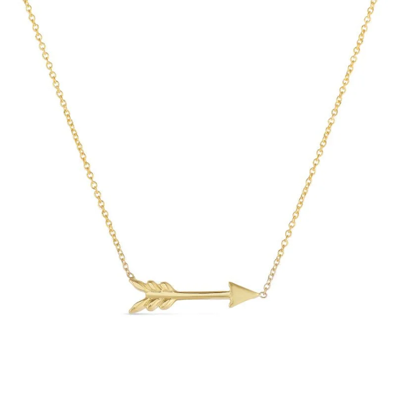 18kt Yellow Gold Tiny Treasures Arrow Pendant