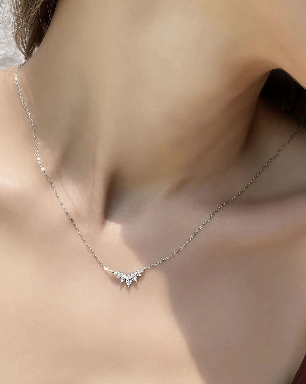 Marquise Silver Necklace