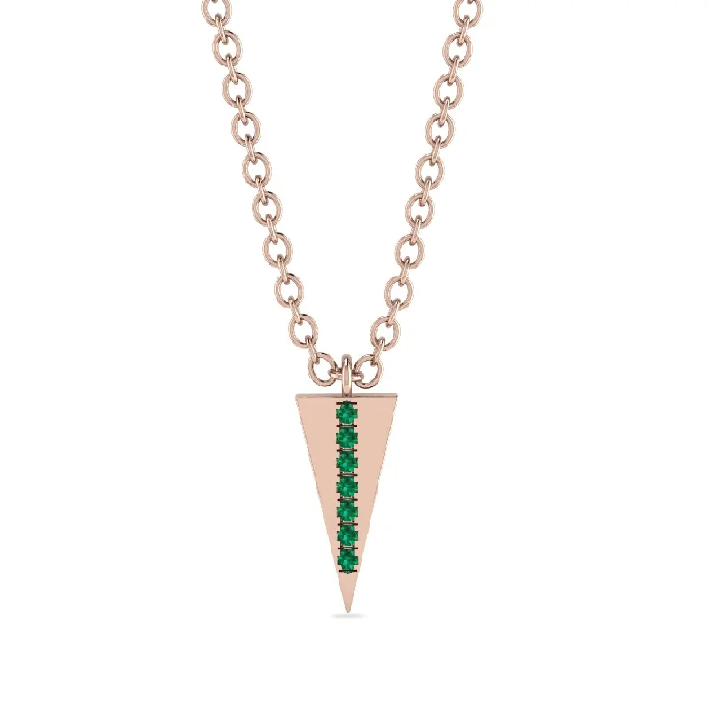 Triangle Emerald Necklace - Brynn No. 5