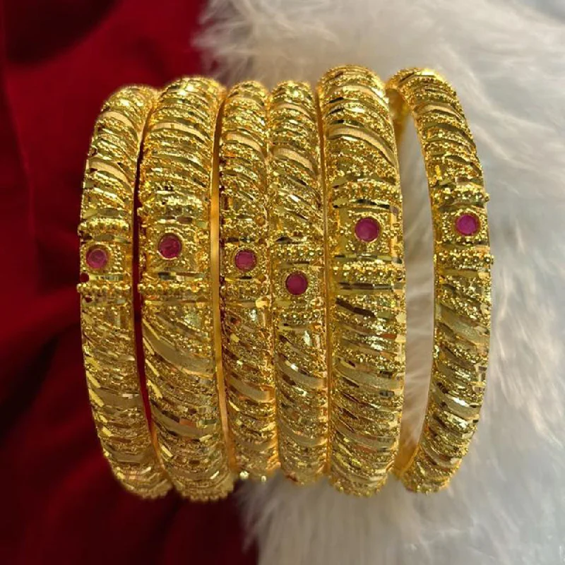 Beautiful Adjustable Bangles For Perfect Fit-Pari Art Jewellery Forming Gold Bangles Set