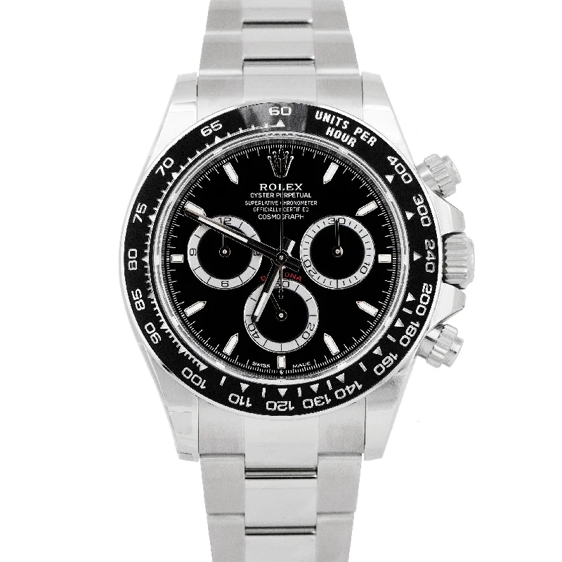 Luxury Men’s Watches For Special Occasions-NEW DEC 2024 PAPERS Rolex Daytona Cosmograph Black 40mm Watch 126500 LN BOX