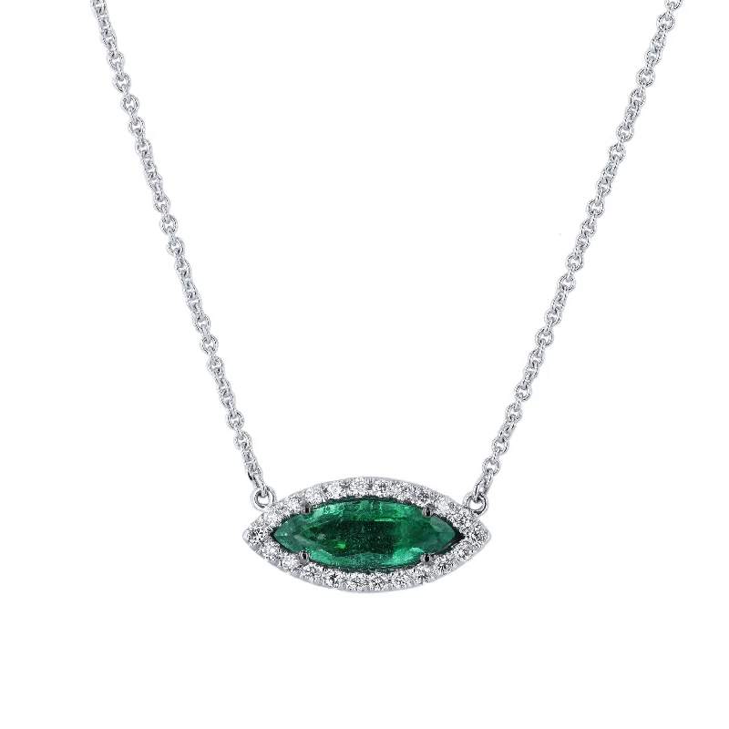 Handmade Emerald And Diamond Pendant