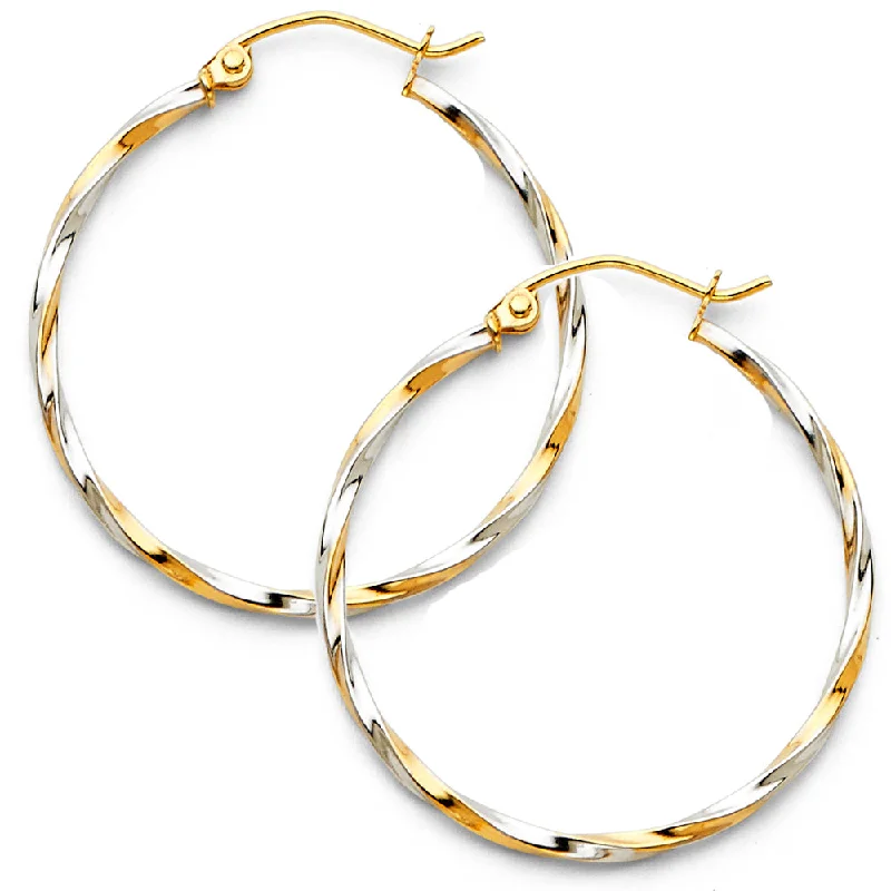 Bright Silver Earrings For Fashion Statements-14K Hoop Earrings