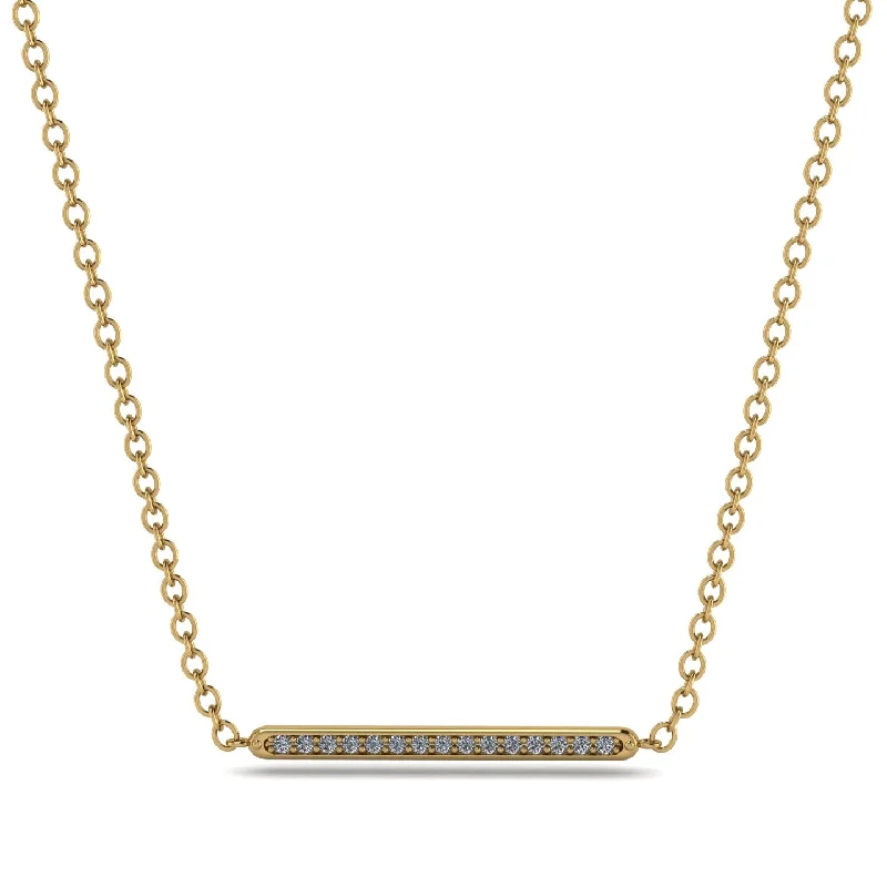 Channel Micro Pave Diamond Necklace - Nyla No. 1