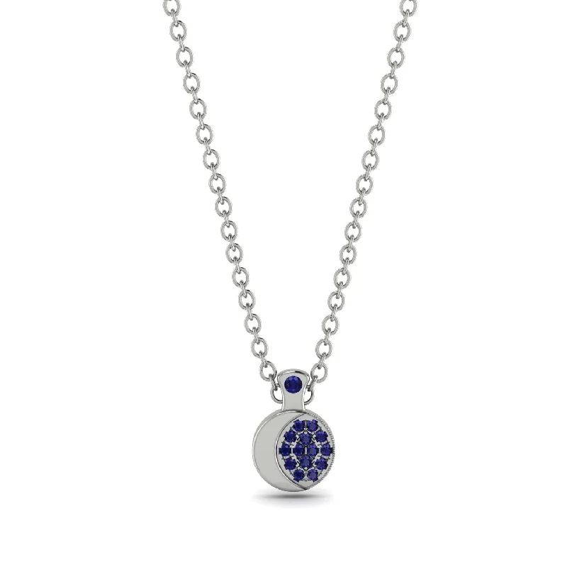 Half Moon Sapphire Necklace - Mariana No. 15