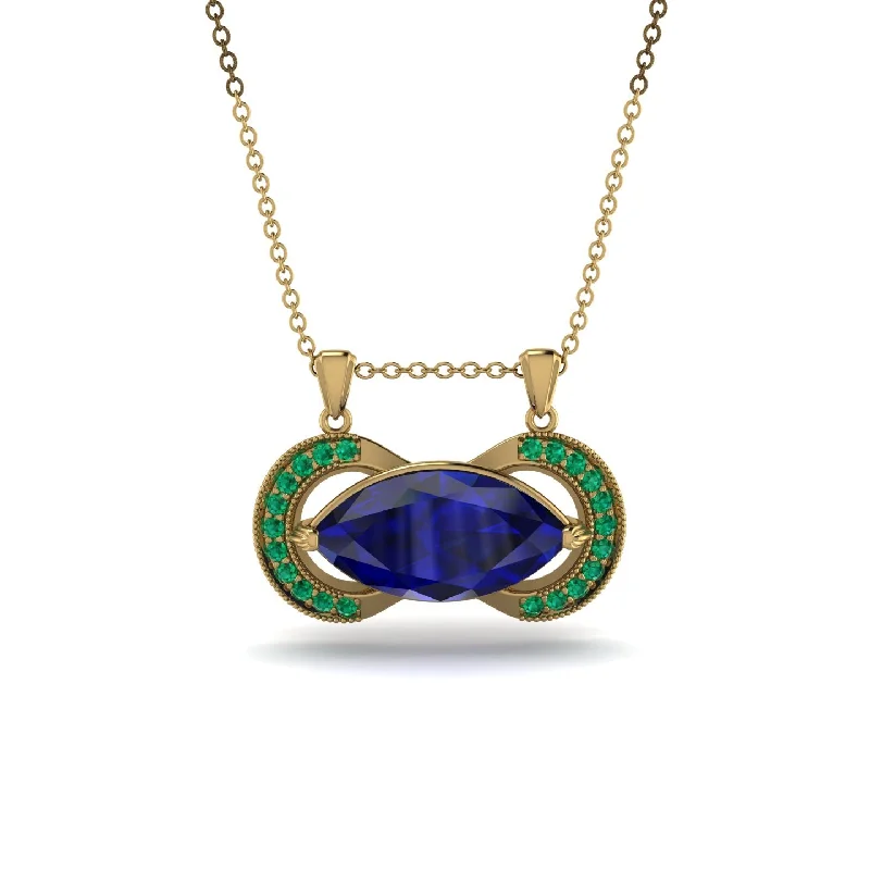 Marquise Vintage Sapphire Necklace - Marley No. 28