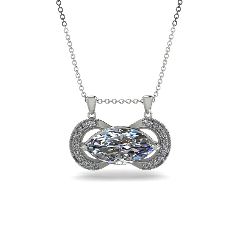 Marquise Vintage Diamond Necklace - Marley No. 3