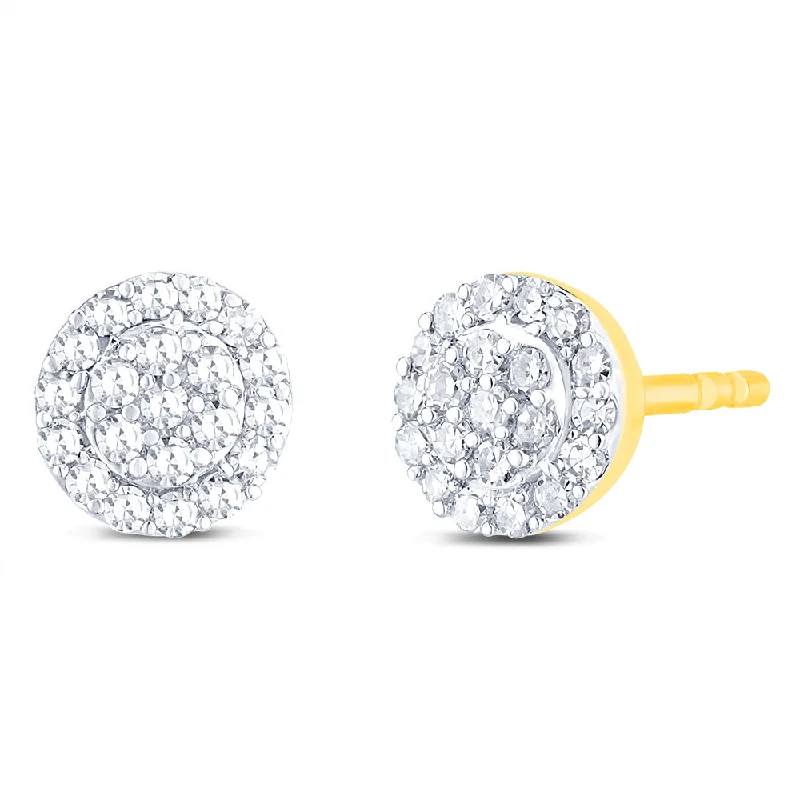 Artistic Hoop Earrings For Creative Styles-Luminesce Lab Grown 1/5 Carat Diamond Stud Earrings in 9ct Yellow Gold