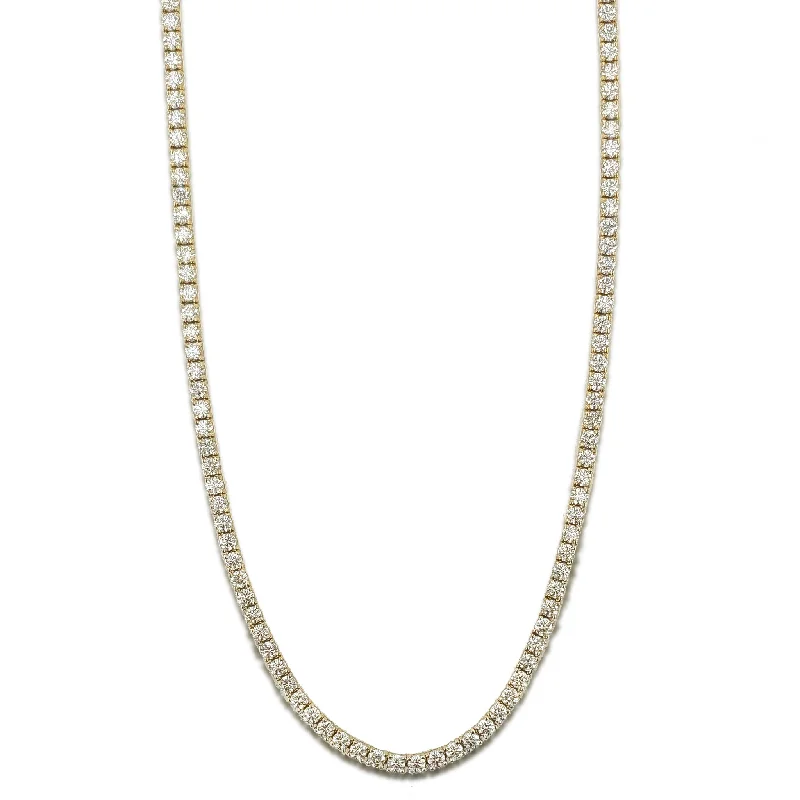 Yellow Gold Diamond Riviera Tennis Necklace