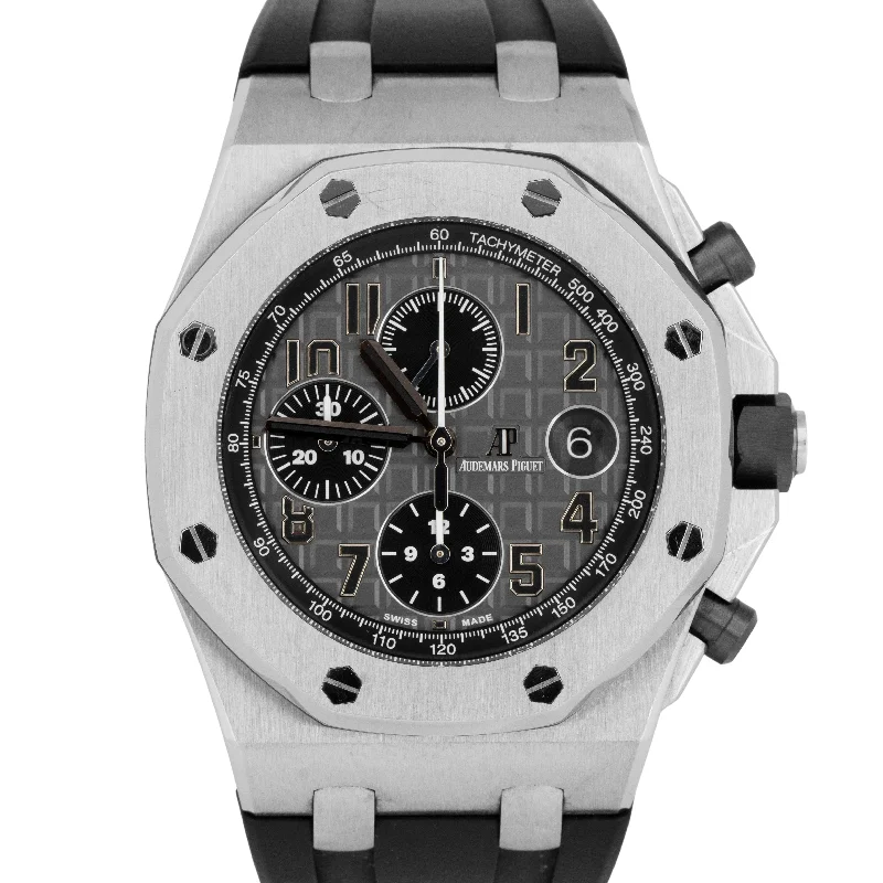 Stunning Multi-Function Watches For Bold Fashion-Audemars Piguet Royal Oak Offshore ELEPHANT Gray Steel 42mm 26470ST.OO.A104CR.01