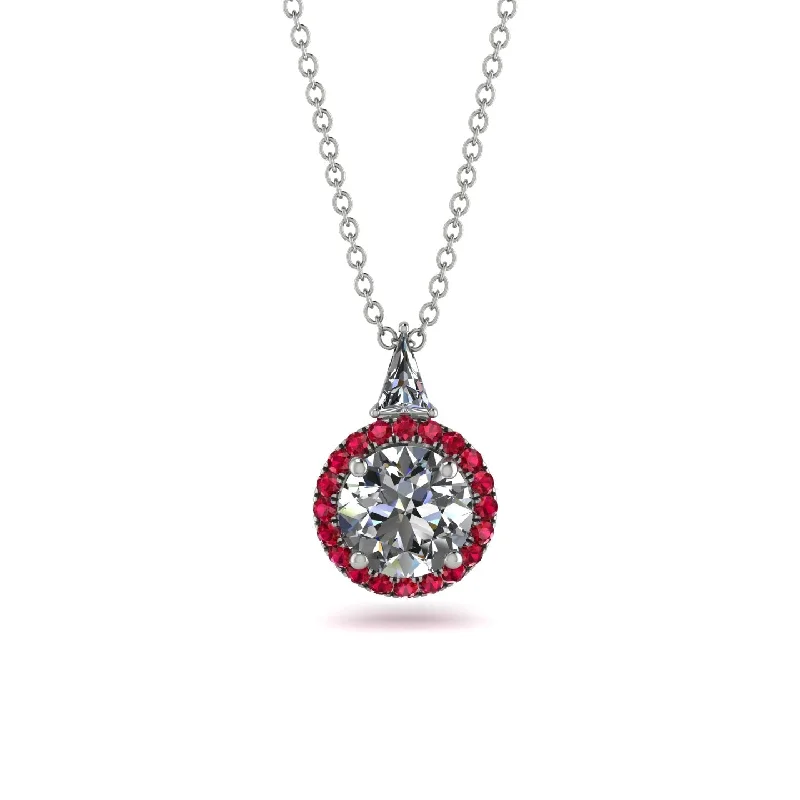 Hidden Halo Diamond Necklace - Joanna No. 48