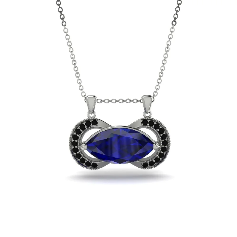 Marquise Vintage Sapphire Necklace - Marley No. 45