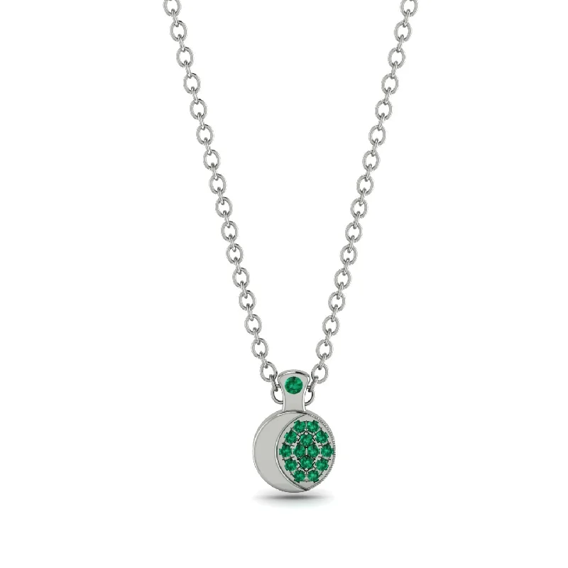 Half Moon Emerald Necklace - Mariana No. 6