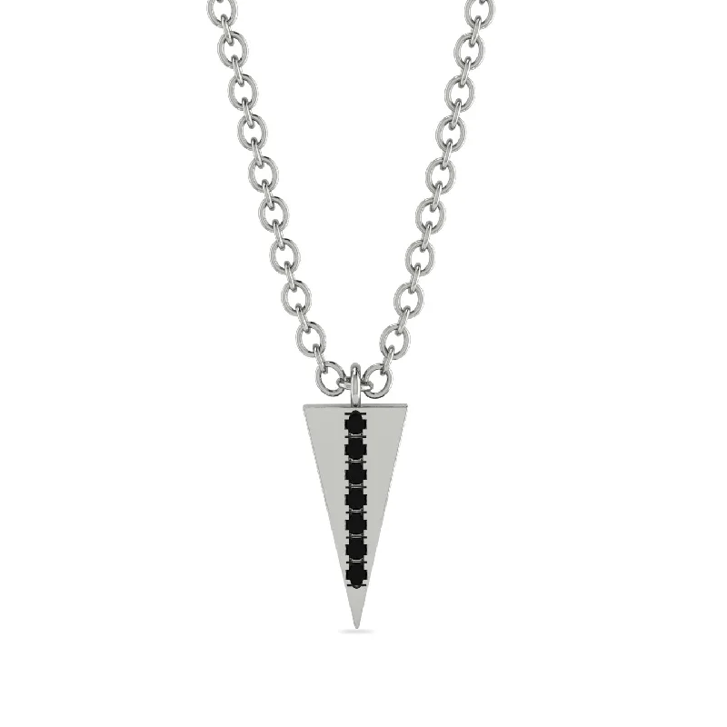 Triangle Black Diamond Necklace - Brynn No. 9