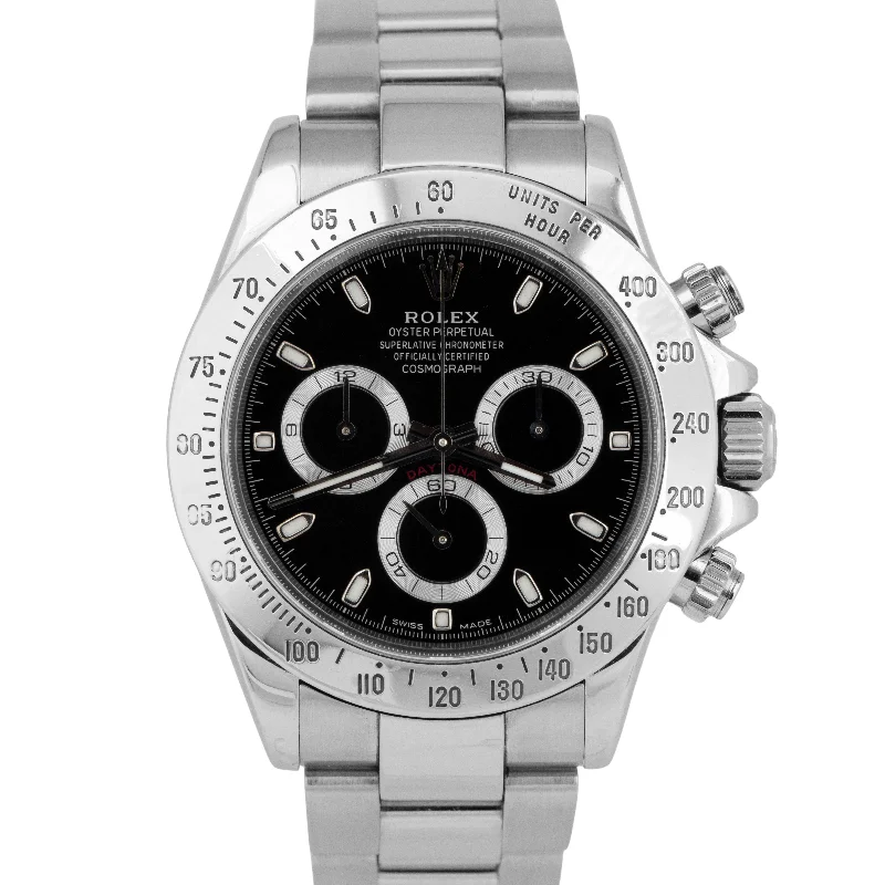 Luxury Chronograph Watches For Precision and Style-Rolex Daytona Cosmograph BLACK 40mm Stainless Steel Oyster 116520 Watch