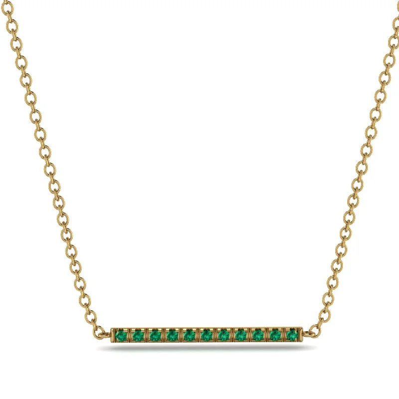 Short Line Emerald Necklace - Elsie No. 4