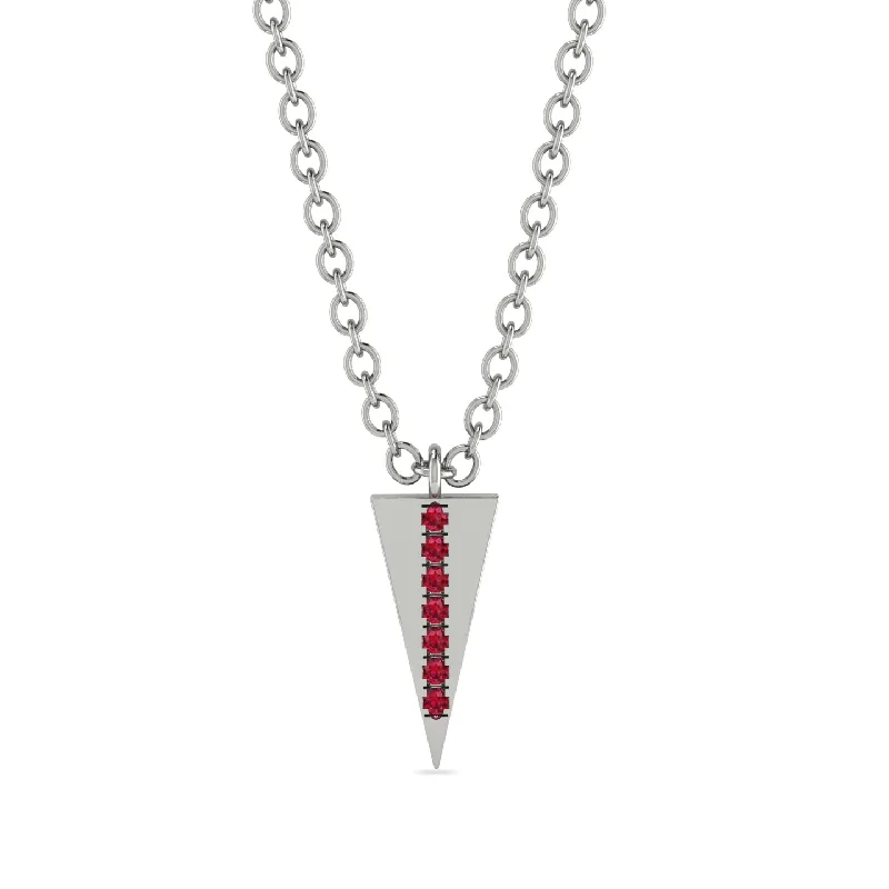 Triangle Ruby Necklace - Brynn No. 12