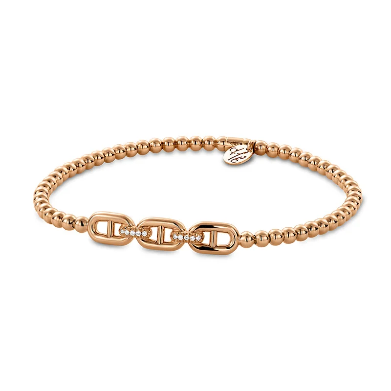 Gorgeous Rose Gold Tennis Bracelets For Bridal Glam-Tresore Stretch Bracelet