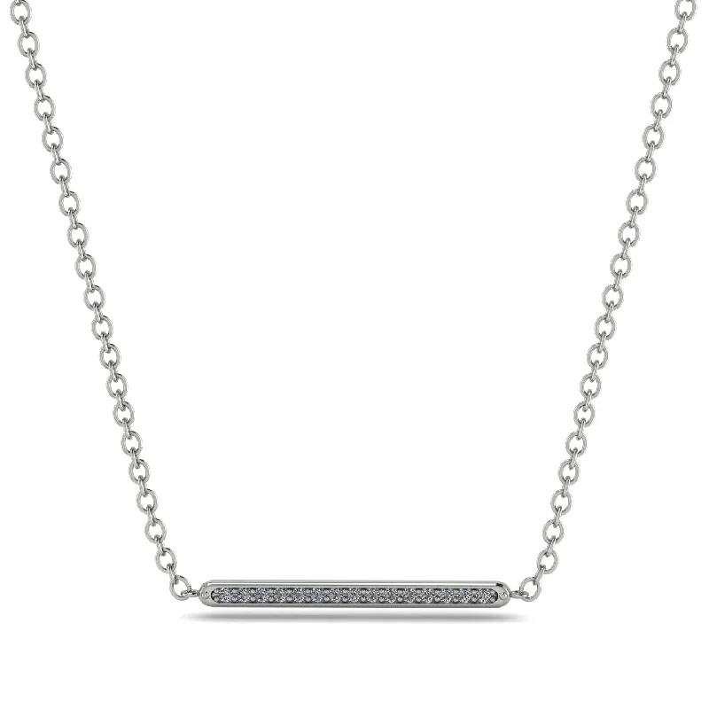 Channel Micro Pave Diamond Necklace - Nyla No. 3