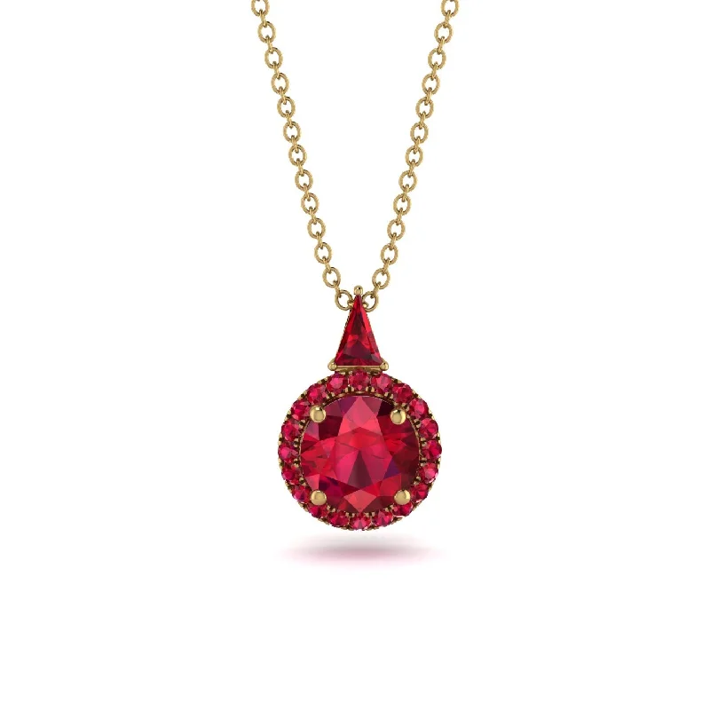 Hidden Halo Ruby Necklace - Joanna No. 55