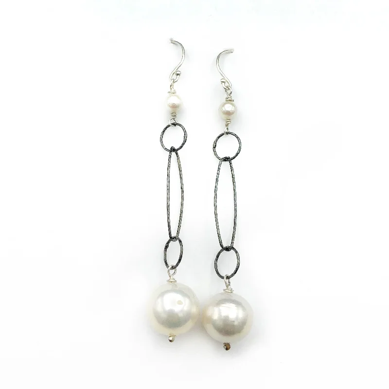 High Fashion Earrings For Stylish Women-Silver and Pearl Earrings